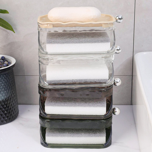 Jabonera De Doble Capa Con Gancho Para Desagüe De Baño