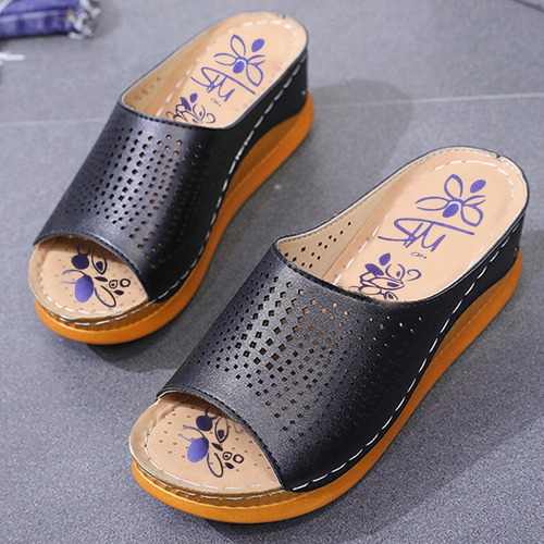 Zapatillas Con Cuñas N Para Mujer, Zapatos De Tacón A La Mod