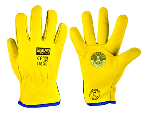 Guante Steelpro Cuero Badana Amarillo (x Caja - 120 Pares)