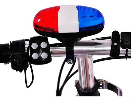 Timbre De Bicicleta, 6 Led, 4 Tonos, Bocina, Luz Led, Sirena