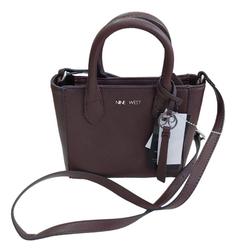 Bolsa Crossbody Nine West Color Marron Oscuro Liso