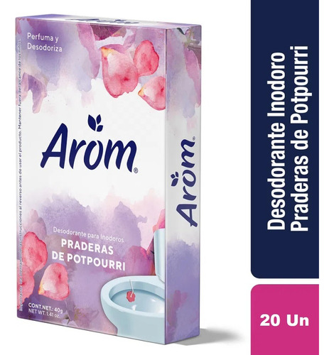 Pack 20 Desodorante Inodoros Pastilla Wc Arom 40g Con Gancho