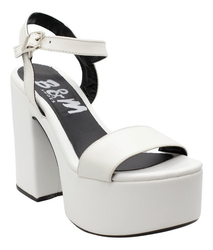 Sandalia De Mujer Fiesta Con Taco Plataforma Pilar Bym Shoes