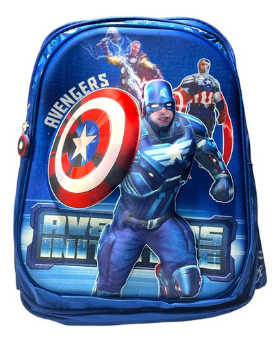 Mochila Capitán America Avengers Modelo 3 D Relieve Calidad