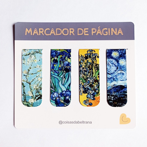 Kit 4 Marcadores De Páginas Magnéticos Artesanais Exclusivos