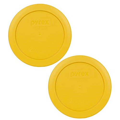 Pyrex 7200-pc 2 Tazas De Mantequilla, Tapas Redondas De Plá