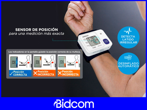 Tensiometro Omron Digital De Muñeca Con Sensor De Posicion Color Blanco