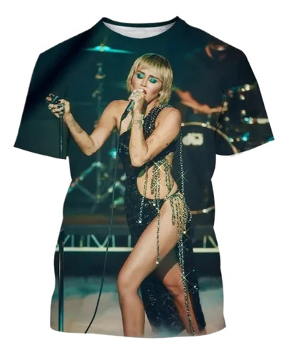 Polera Miley Cyrus Hombre Y Mujer Impresa En 3d