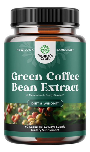 Extracto Grano Cafe Verde Puro 50% Acido Clorogenico 60 Cap