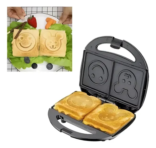 Sandwichera Tostadora Waflera Sk-128 Figuras Antiadherente | MercadoLibre