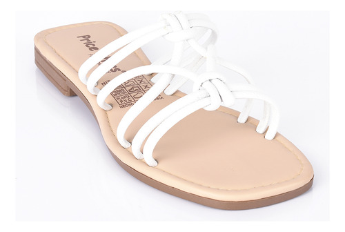 Price Shoes Sandalias Planas Para Dama 6422043blanco