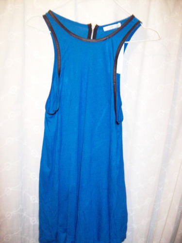 Aurojul-remera Musculosa Zara-ribeteada Cuero Negro-nva