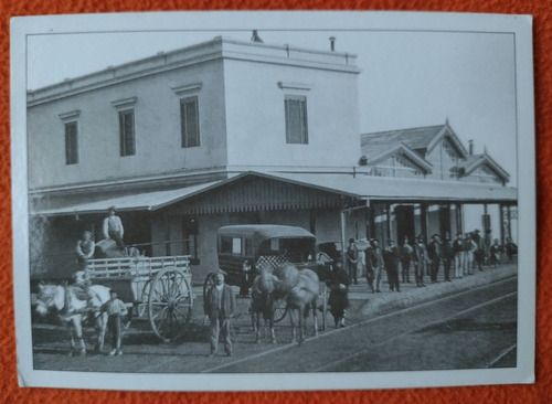 Postal Reproducción Foto Estación De Trenes  Chascomús 1875