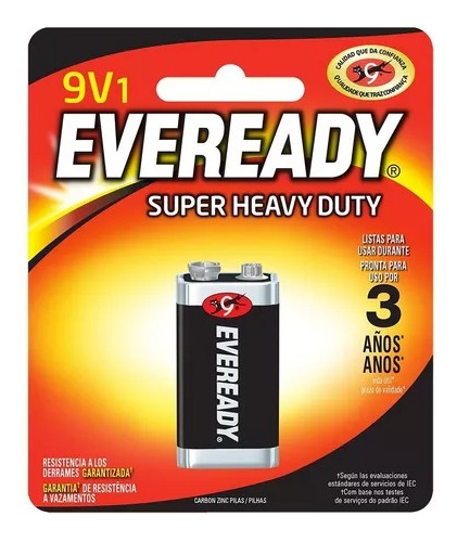Bateria 9v Eveready 1222 Caja X12- Pila 9v