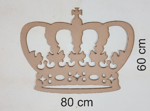 Imagen 2 de 2 de Corona De Mdf En 3 Mm 80 X60 Cm Decoración Para Colgar