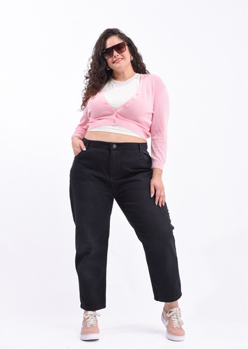 Jean Mujer Mom Black Localizado. Discontinuo