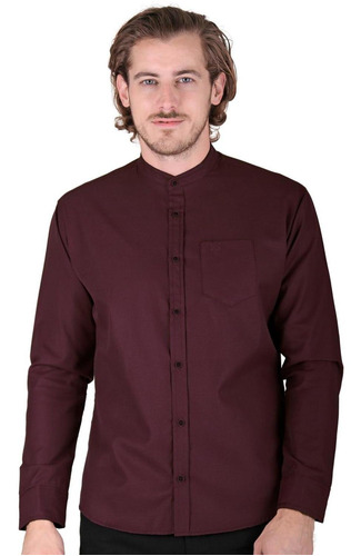 Camisa Casual Hombre Stfashion Vino 50503603 Algodón