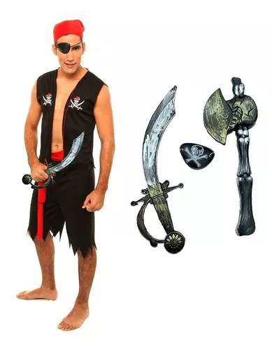 Fantasia De Pirata Masculino,pirata Jack,caribe