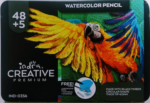 Indra. Creative. Colores Acuarelables 48+5 Y Waterbrush