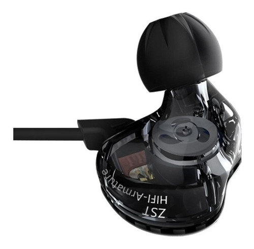 Imagen 3 de 3 de Audífonos in-ear KZ ZST with mic black