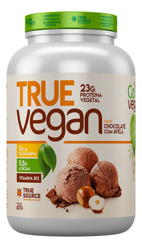 True Vegan 837g Proteína Isolada Vegetal Vegana  True Source