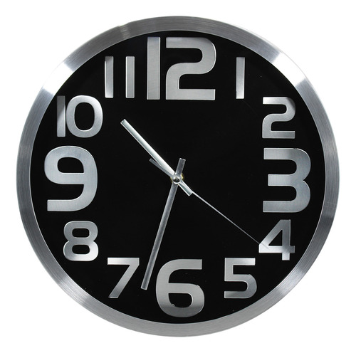 Reloj De Pared 30cm Negro