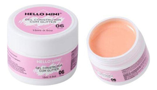 Gel Construtor Hello Mini Com Glitter 15ml - Ge-hj205-6