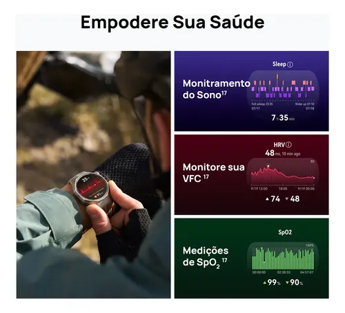 Smartwatch HUAWEI WATCH GT 6 Pro 46mm Bateria com Autonomia de Até