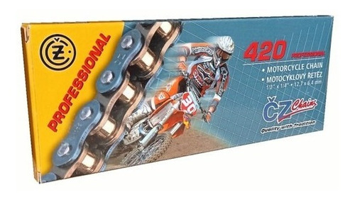 Cz Chains Cadena De Motocross Paso 420 X 136 Eslabones Mx