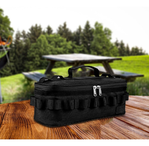 Camping Kitchenware De Mesa Bolsa De Almacenamiento Negro