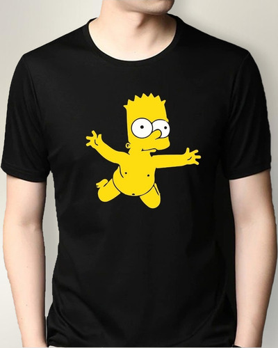 Playera Bart Simpson Nirvana Nevermind Kurt Homero Simpsons