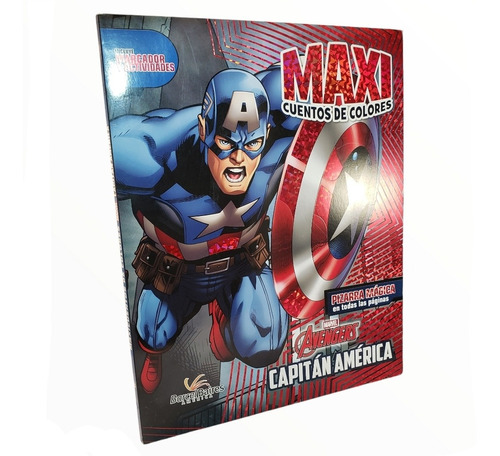 Libro Capitán América Maxi Cuentos Pizarra Magica