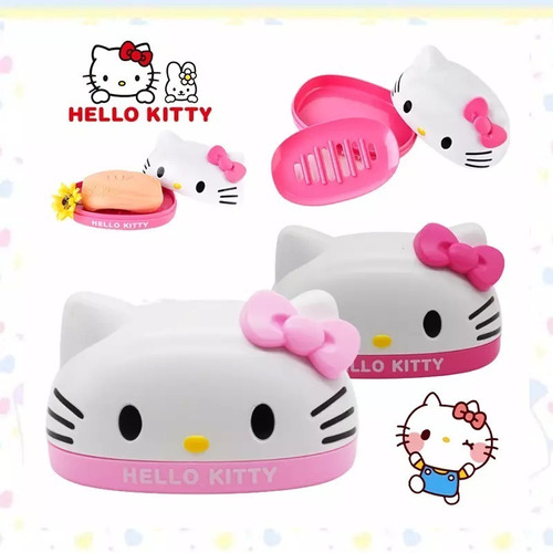 Jabonera Importada Hello Kittycon Drenaje Y Tapa