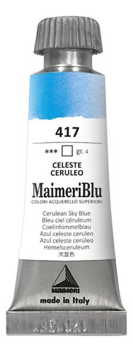 Aquarela Maimeri Blu Tubo Gr.4 417 Cerulean Sky Blue 12ml