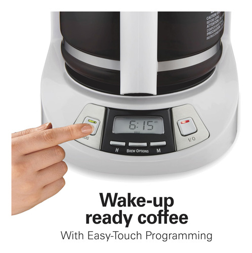 Cafetera Hamilton Beach, 12 Tazas, Programable, 46294, Color