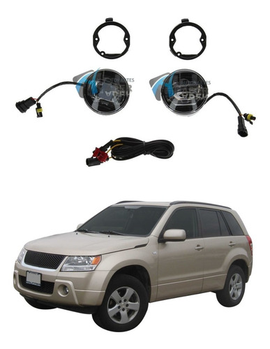 Kit Faro Auxiliar Grand Vitara Jiii 08/12 Led Luz Diurna Drl