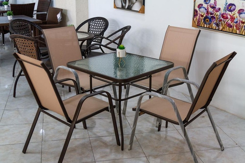 Imagen 3 de 3 de Juego De Mesa Y Sillas Para Jardín O Exteriores