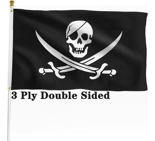 Xifan Bandera Pirata Jolly Roger De Doble Cara De Alta Calid