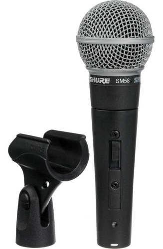 Sm58s Microfono Shure Dinamico Vocal Unidireccional Color Negro con switch