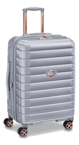 Maleta Mediana Expandible 66 Cm. Delsey Shadow 5.0 Color Plateado