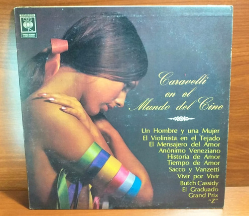 Disco De Vinilo Lp Caravelli En El Mundo Del Cine Cbs