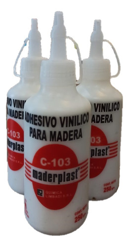 Adhesivo Vinilico 1/4 Kg (250gr) X 24uni Con Pico Maderplast