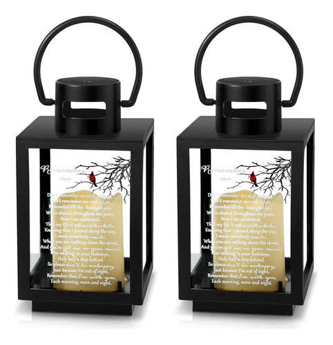 2 Faroles Conmemorativos Cardenales Con Vela Led, Regalos De