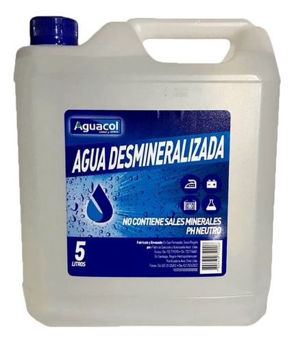 Agua Desmineralizada Bidon 5 Litros