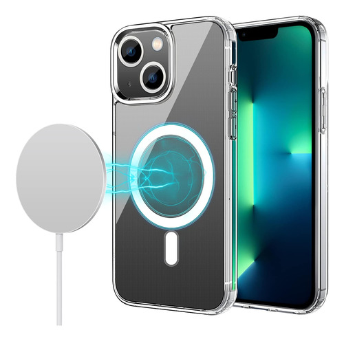 Funda Yeqqcc Iphone13 Mini Anti-caida Hard Pc Magnetic Clear