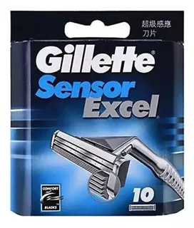 Cuchillas De Afeitar Gillette Sensor Excel - Paquete De 10