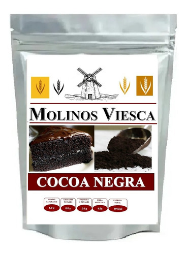 1 Kg De Cocoa Negra Alcalina Calidad Gourmet 