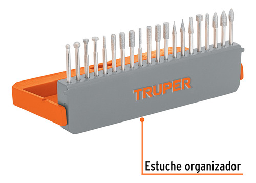 20 Puntas Diamantadas Para Mototool Truper / 103032