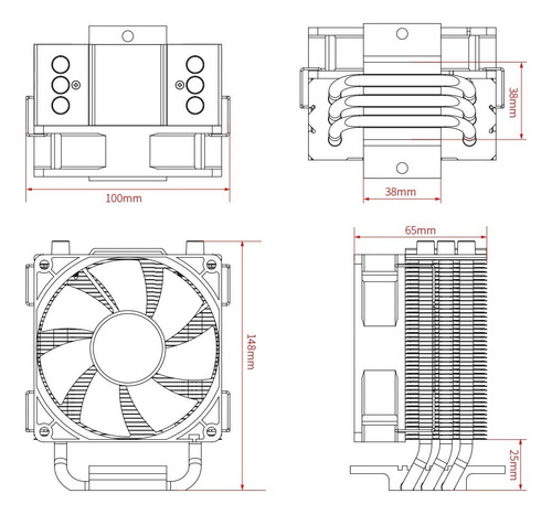 Cooler Cpu Id-cooling Se-903-xt Intel Amd Pwm Led Random Led Random Spectrum