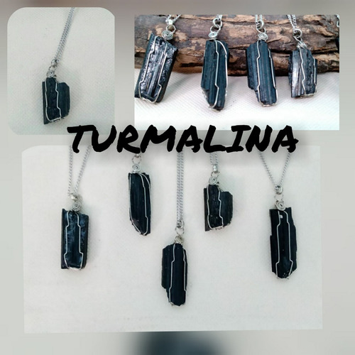 Imagen 3 de 3 de Dije Turmalina Negra 5 Cm.aprox Alpaca Exclusivos